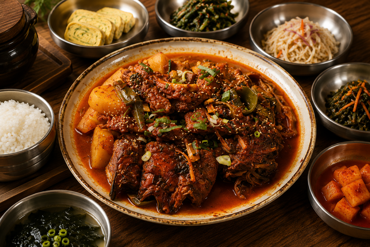 코다리 등갈비 조림정식